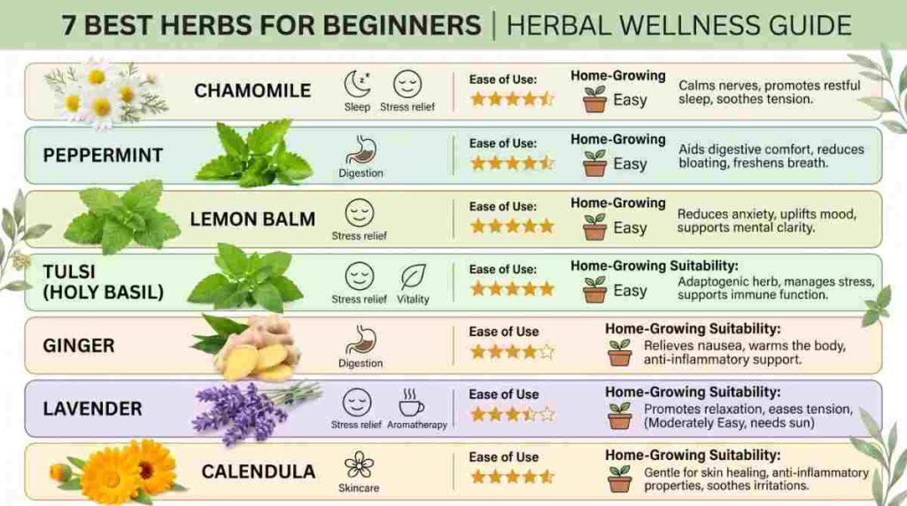 7 herbs for beginners