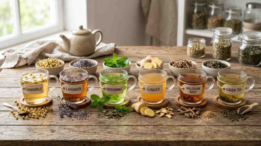Chamomile compared with other herbal teas