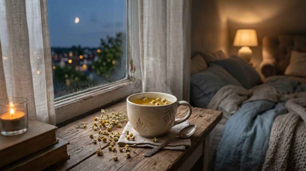 Chamomile tea for sleep and relaxation