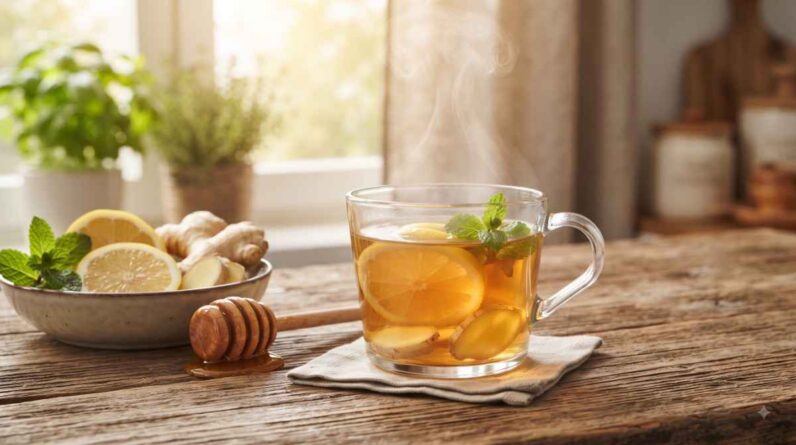 lemon and ginger tea